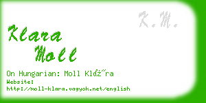 klara moll business card